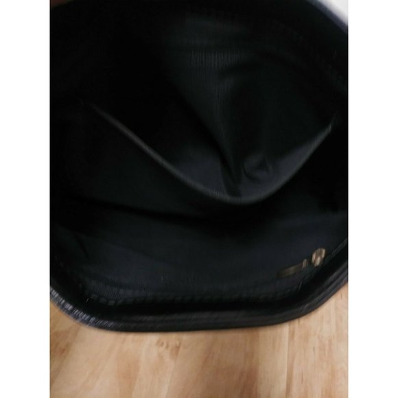 SAS Leather Shoulder Bag BLACK Purse VINTAGE hinge - Picture 5 of 8